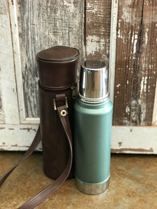 Vintage Stanley thermos with carrying case- quart size